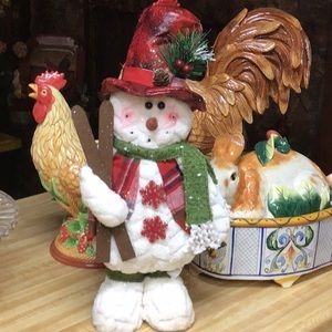 SNOWMAN TOP HAT Holiday Decor Christmas FarmHouse